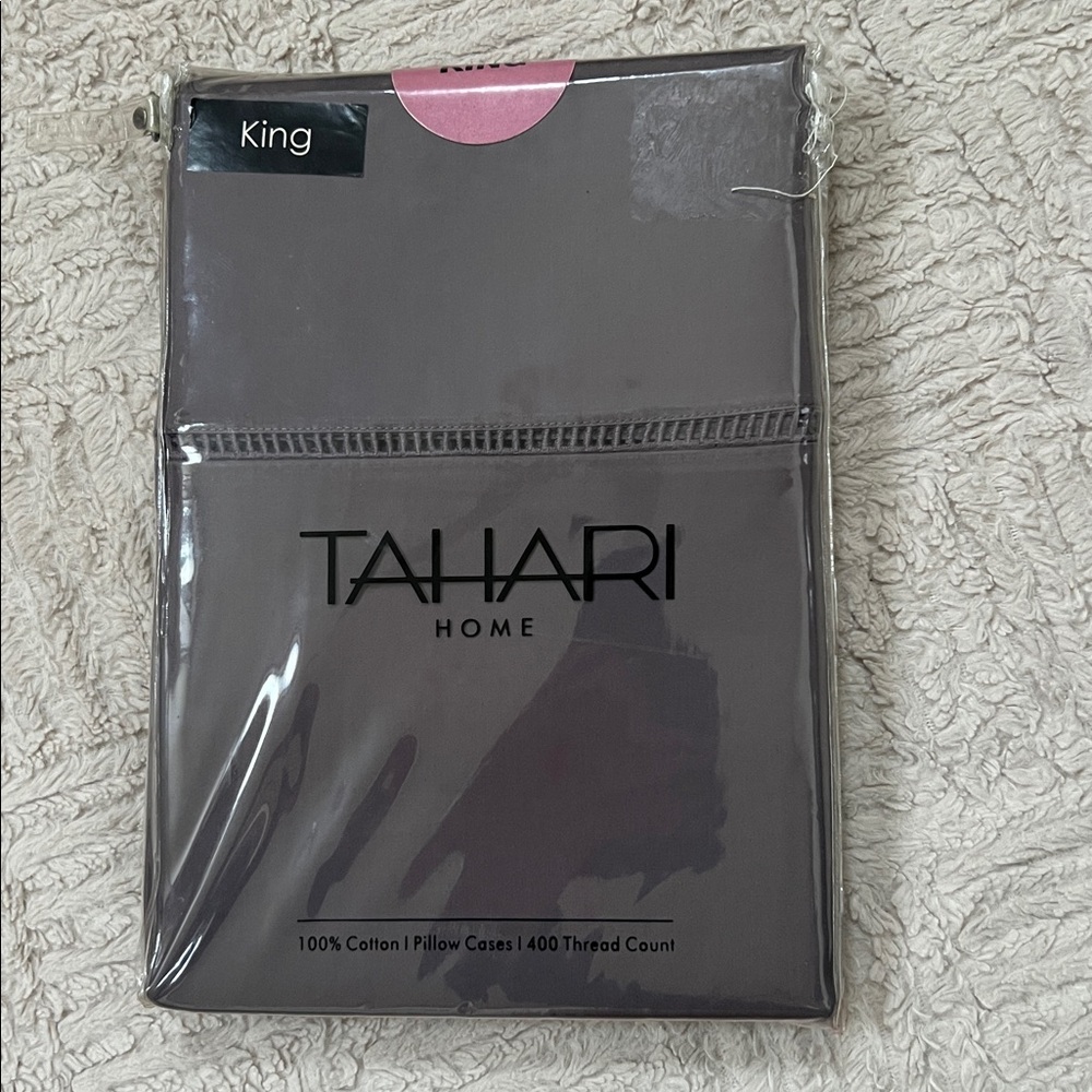 Tahari Home 100% cotton King Pillow Cases 400 thread count, New in packaging - Picture 14 of 15